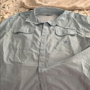 Guy Harvey Light Blue Casual Button Down Shirt